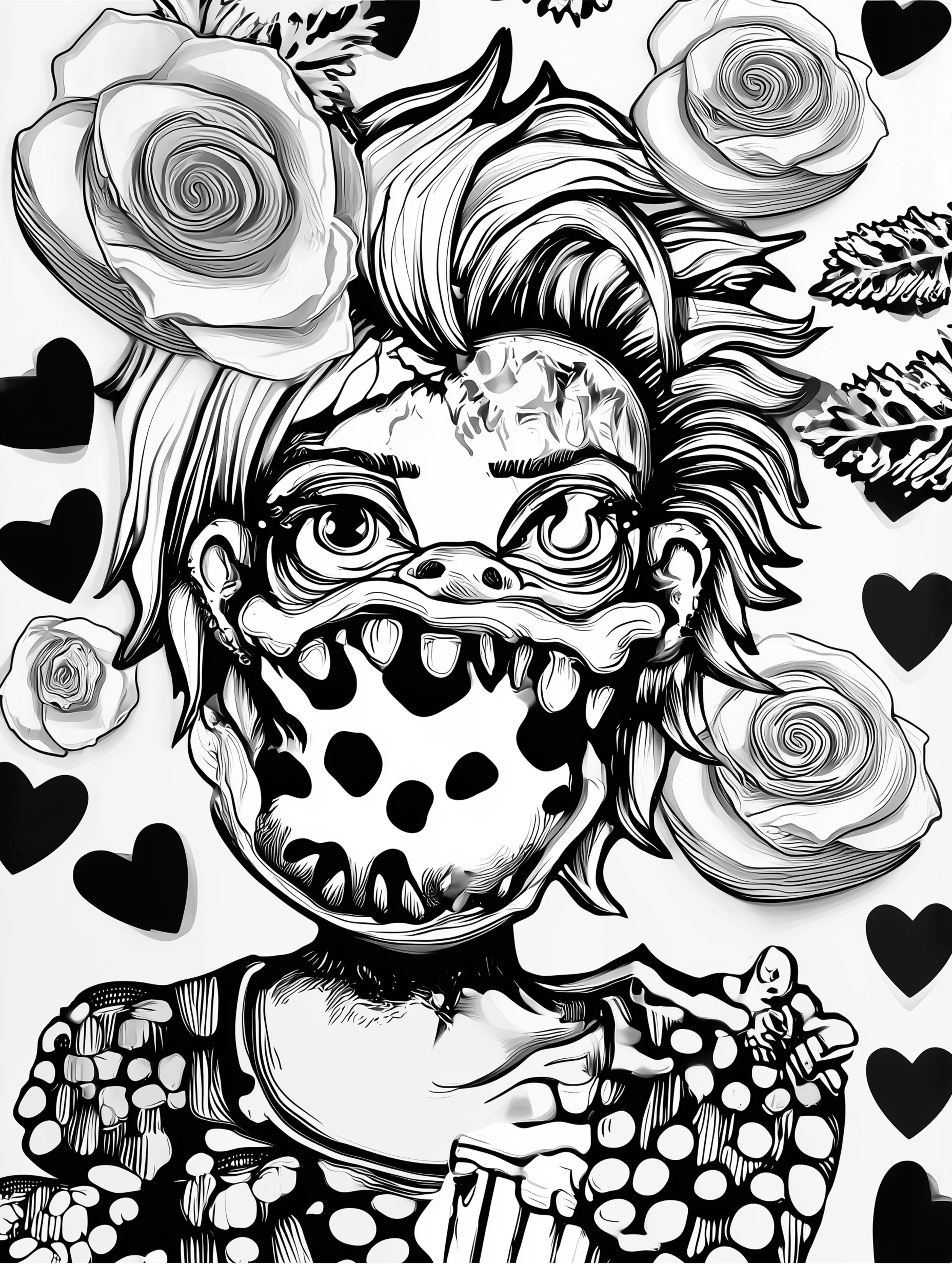 Free printable alien coloring page for adults featuring an alien with an open mouth expression